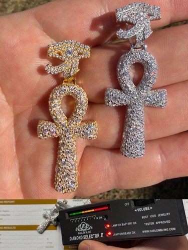 Moissanite ankh mosaic set - moissanite,
