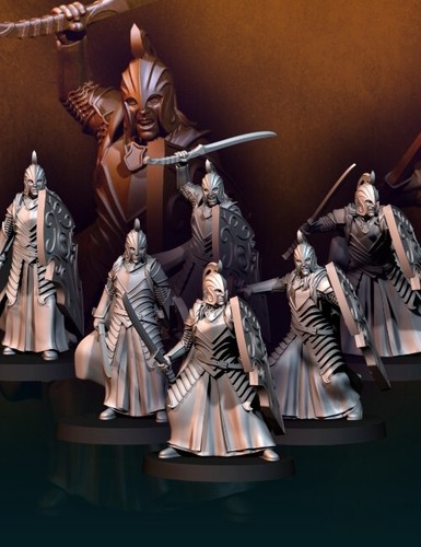 Elf swordmen 28mm fantasy