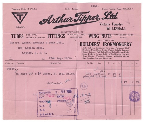 1953 willenhall bill - 1953,
