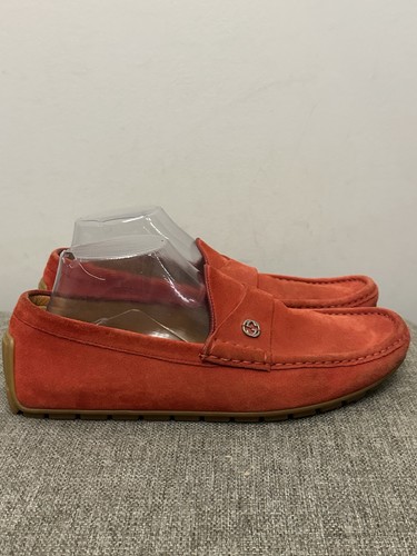 Gucci mens red suede driver - red,