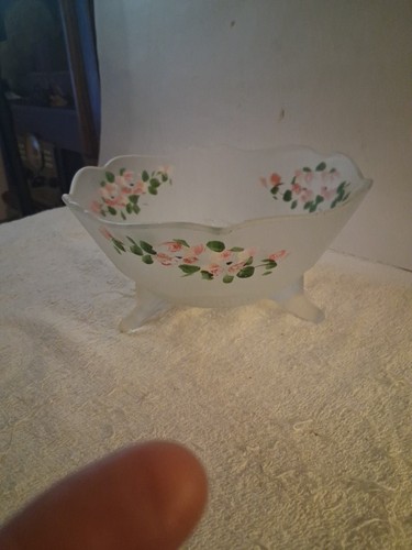 Vtg lancaster frosted glass - vtg,