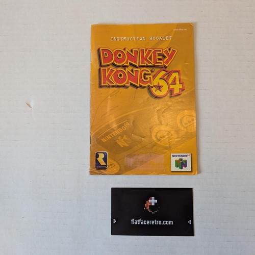 Donkey kong manual - manual, n64