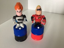 TOMY Kigurumix. Original. Mr Incredible Syndrome. 2 Figure Bundle. Bottle top. 