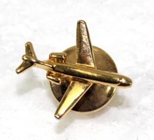 Vintage Jet Airplane Gold Tone