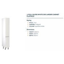 J-Pull Gloss White Tall Kitchen Units – Handleless Doors & Soft Close Hinges