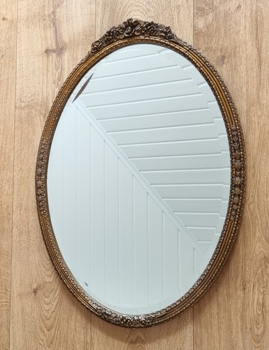 Vintage ornate oval - ornate, bevelled