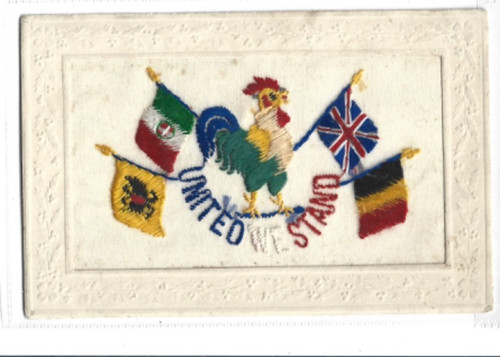 Silk postcard patriotic - a,