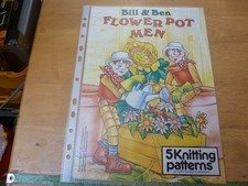 Gary Kennedy 5 Intarsia Knitting Patterns Bill & Ben Flower Pot Men