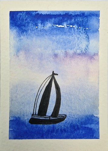 Aceo original watercolour - aceo,