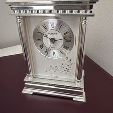 BULOVA CARRIAGE CLOCK SILVER