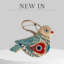 Clay Hanging Bird Ornament