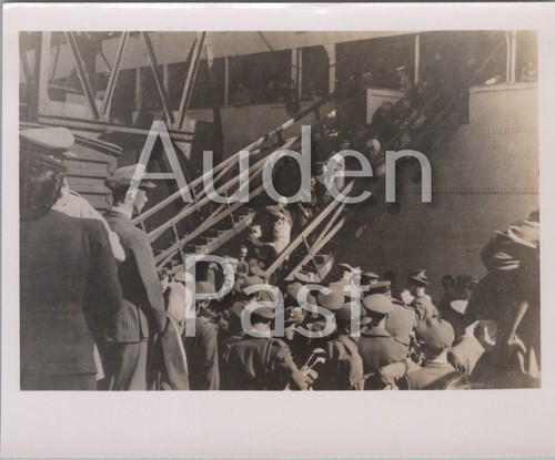 Uniformed troops boarding ship - uniformed,