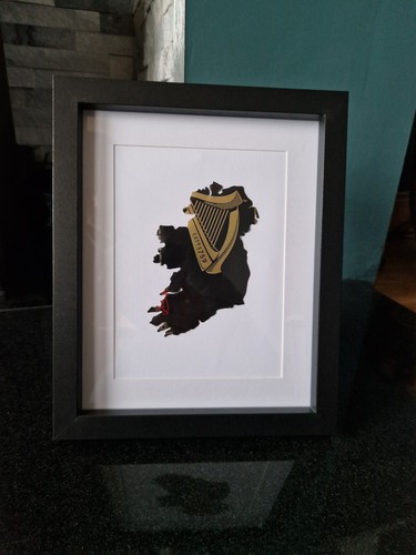 Framed guinness artwork - framed,