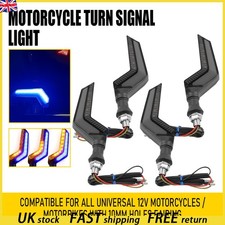 4Pcs Amber Blue LED Motorcycle