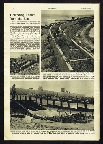 Thanet new sea defences 1951 - sea,