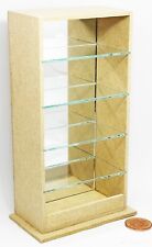 Dolls House Natural Finish Wood And Glass Shelf Unit 1:12 Scale Miniature tumdee