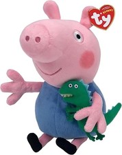 Official TY Beanie George Pig 7" Plush Peppa Pig Buddy Soft Toy