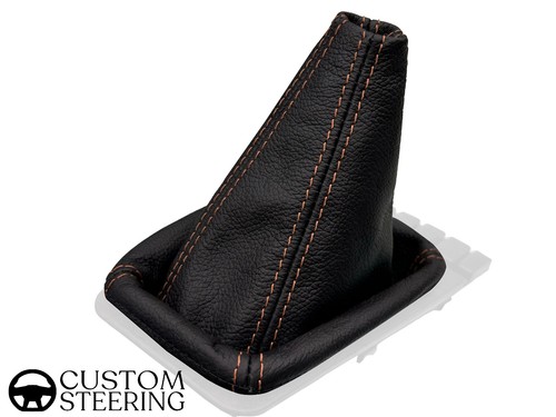 Black leather and beige stitch - black,