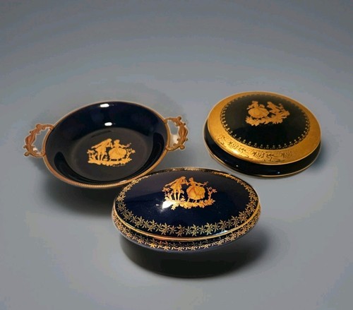 Limoges trinket pots set - trinket,