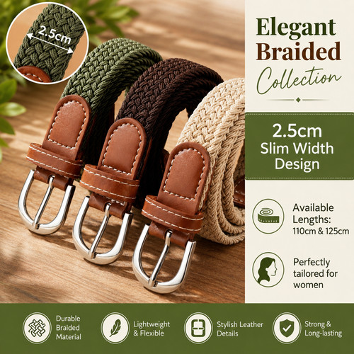 Mens braided stretch belt - mens,