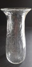 Antique Webb Crystal CUT INTAGLIO ART DECO CUT GLASS VASE 