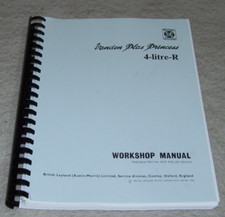 VANDEN PLAS PRINCESS 4 LITRE R WORKSHOP MANUAL 1970 MODERN REPRINT AKD 4152 5th