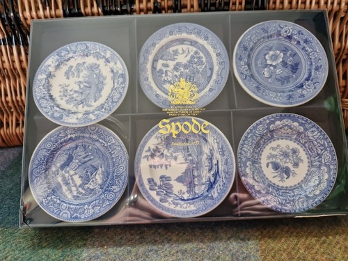 Set six miniature plates - set, of