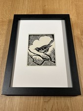 ‘Dunnock’- Framed Woodcut