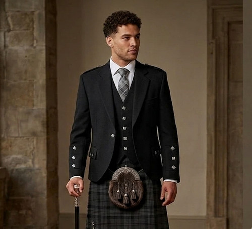 Men scottish black wool - men’s,