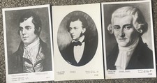 X3 PAMLIN POSTCARDS OF FAMOUS COMPOSERS ETC JOSEPH HAYDEN,CHOPIN & ROBERT BURNS