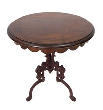 A Small Mahogany Top Cast Iron