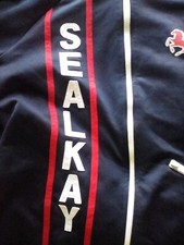 SEAL KAY LARGE BLUE RED WHITE TRACK TOP VINTAGE