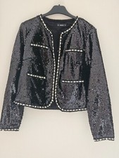 Ladies jacket black sequin