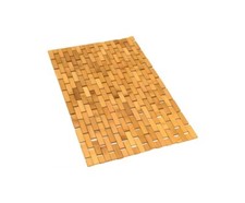 Bamboo Bath Mat, Wooden shower Mat, foldable 60x40cm Spa Sauna Non-Slip Feet