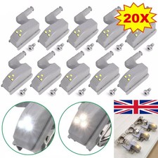20X LED Sensor Light Kitchen Cabinet Hinge Cupboard Closet Door Wardrobe Lights