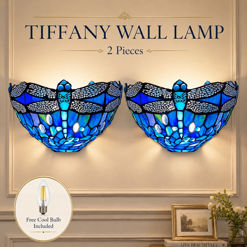 Pair tiffany inch wall - pair, of
