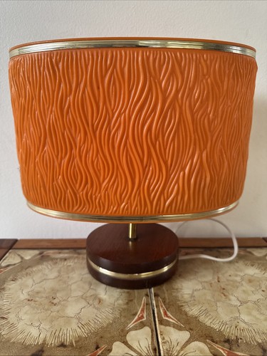 Vintage 1970s mcm teak orange - teak,