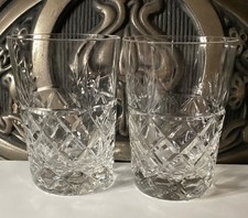 2 x Royal Brierley Bruce Pattern Tumbler/ Glasses.