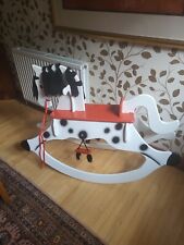 Large wooden rocking horse used vintage