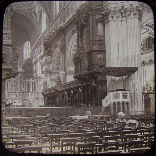 Glass magic lantern slide - magic,