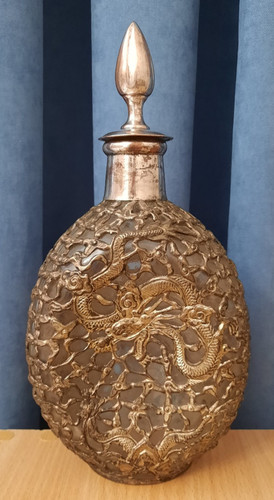Antique vintage dragon glass - antique,