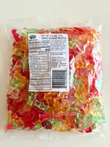 Sugar free gummy bears zero - sugar,