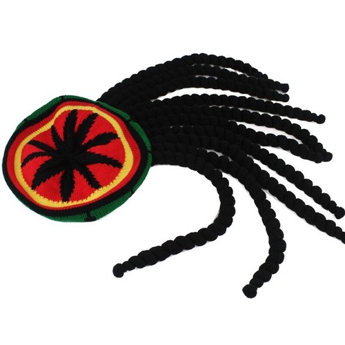 Men women rasta knit hat - rasta,