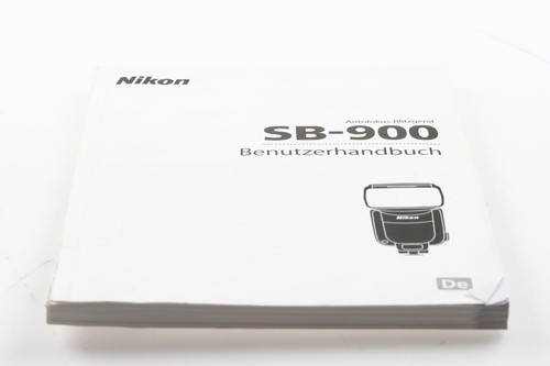 Nikon 900 user manual - sb-900,