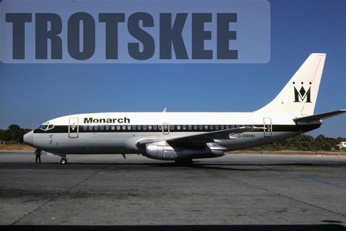 35mm slide monarch airlines - monarch,