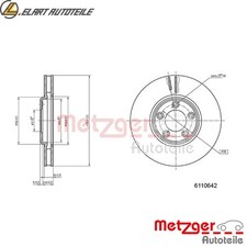 2x BRAKE DISCS 6110642 FOR