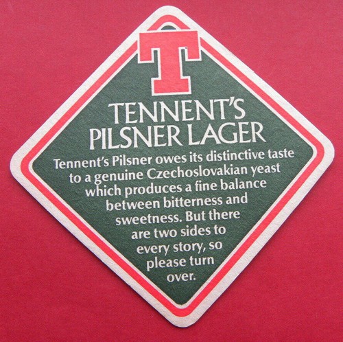 Tennents beer mat - beer,