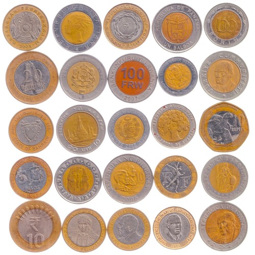Metallic coins mixed - coins,