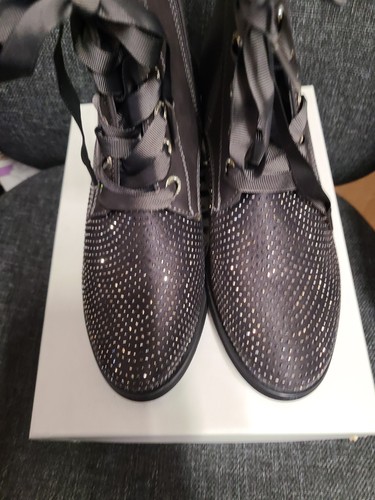 Ladies grey studded ankle - ladies,