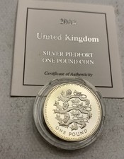 2002 Silver Proof Piedfort £1
